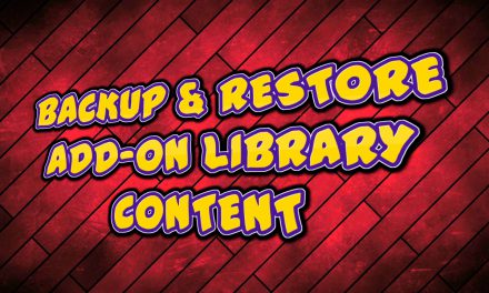 BACKUP & RESTORE ADD-ON LIBRARY CONTENT